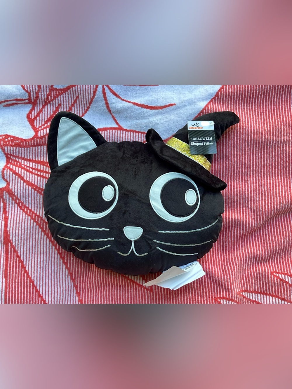 Halloween Black Cat Decorative Throw Pillow